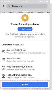 Steps to report a photo or video